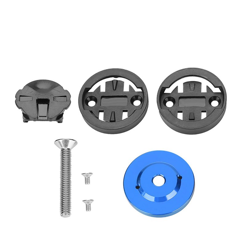 Road Bike Computer Holder Stem Top Cover Stopwatch GPS Speedometer Mount (Blue) Bike Stem Mount Stem Mount