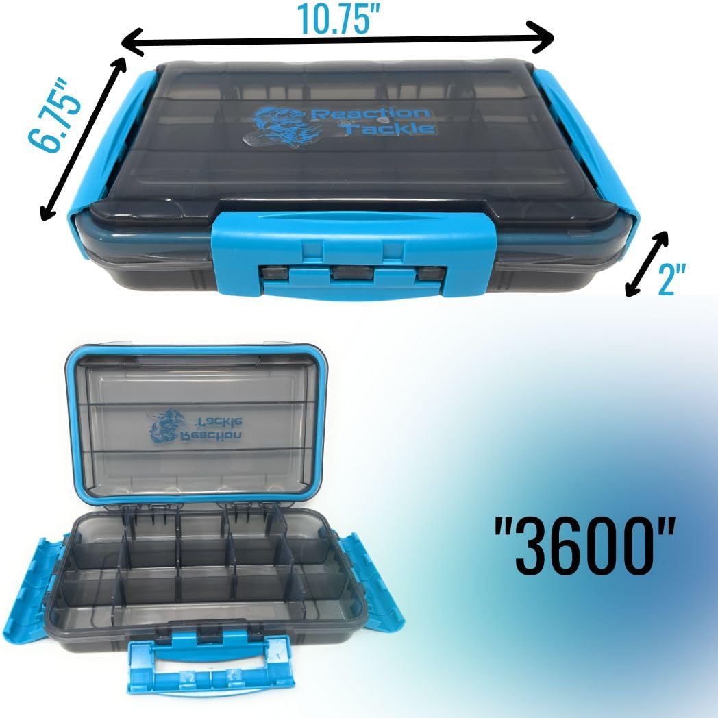 Reaction Tackle Ultimate Waterproof Tackle Box Trays - 4-Pack of 3-Clip Trays for Organized Storage
