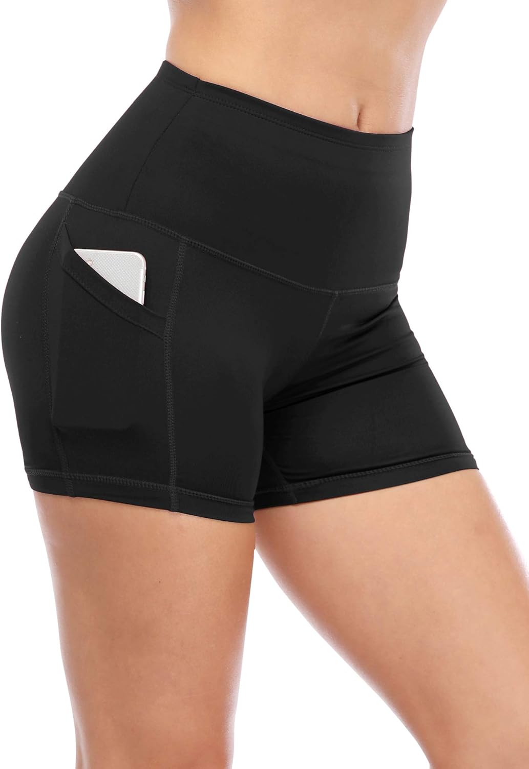 CADMUS High Waist Athletic Shorts - Women's Yoga & Fitness Running Shorts with Deep Pockets