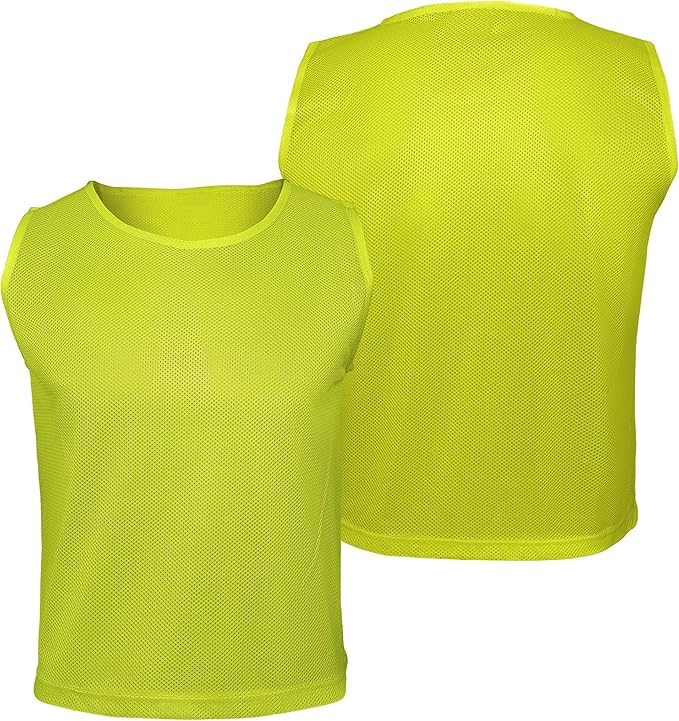 Breathable Youth Soccer Pinnies - Mesh Scrimmage Vests