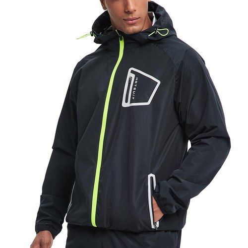 HOTSUIT Sauna Suit Workout Jacket - Men Boxing Anti Rip Sweat Suits Tops