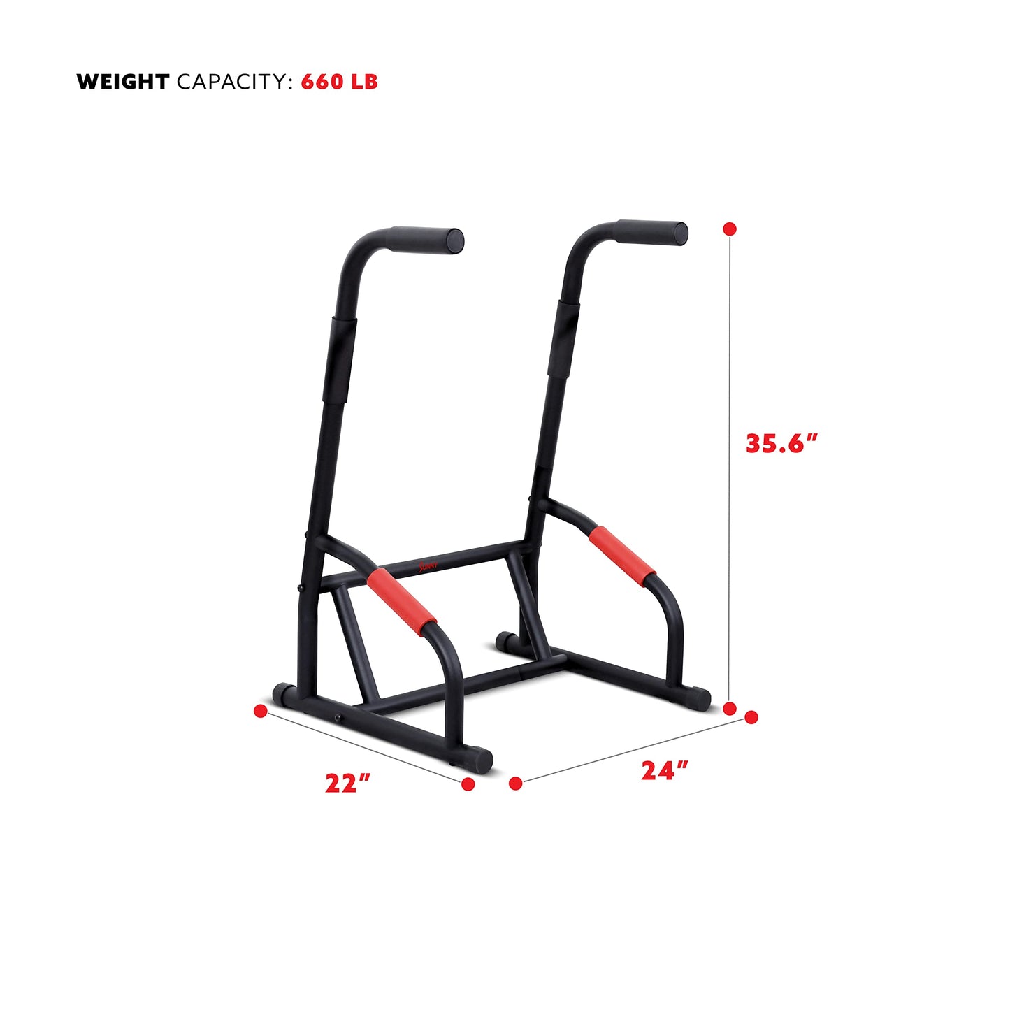 Sunny Health & Fitness Multifunction Dip Station Strength Bar - SF-XF921050