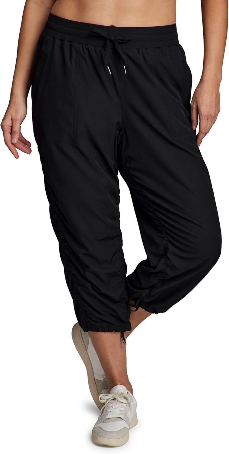 RBX Active Plus Size Capri Pants - Lightweight Woven Design for Comfortable Fit | Stylish Body Skimming