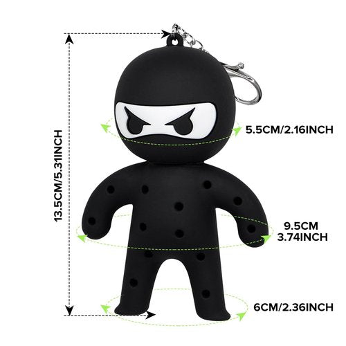 Aliennana Golf Tee Holder, Ninja Portable Funny Golf Tees Holder Keychain Golf Gift Golf Accessories for Men & Women (Black)
