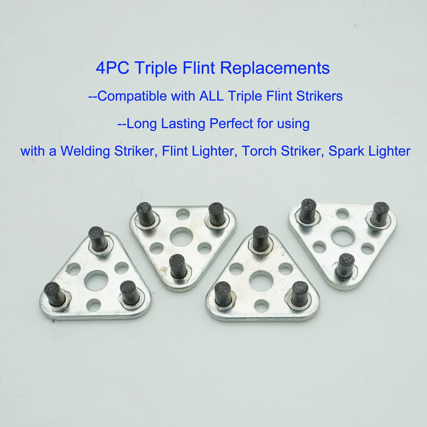 GUTIMORE Triple Flint Torch Striker, Spark Lighter,Flint Lighter 2pcs with 4 Replacement Long Lasting Flints, Welding and Cutting