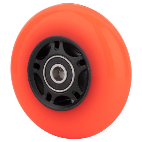 WHEELCOME Inline Skate Wheels with Bearings ABEC-9 and Floating Spacers for Blades Roller Hockey Skates, 85A Indoor & Outdoor, 64mm/70mm/72mm/76mm/80mm Dia, 4-Pack (Orange, 64mm)
