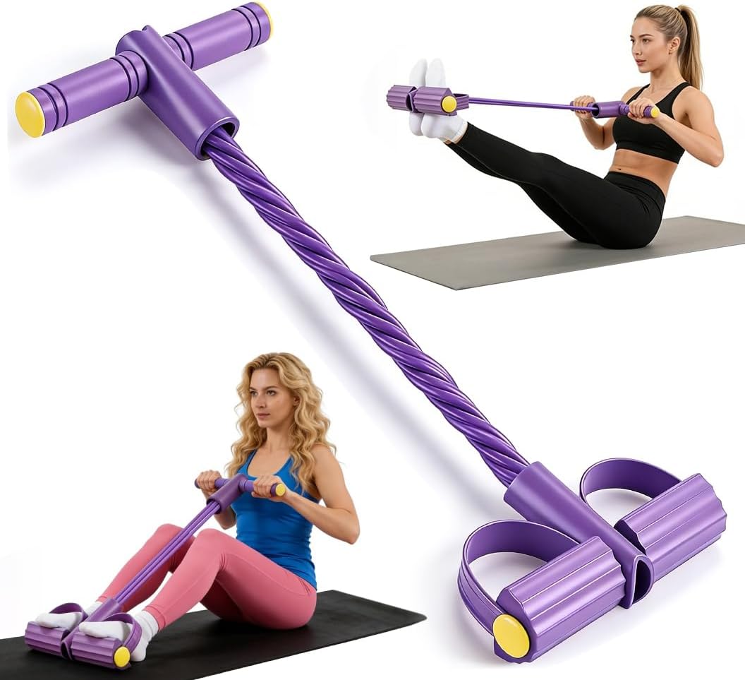 Pedal Resistance Bands - Durable 6-Tube Elastic Fitness Bands for Full-Body Workouts | Ideal for Men & Women