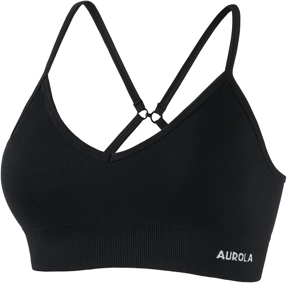 AUROLA Seamless Sports Bra - Backless Padded Strappy Design for Women | Perfect for Gym & Yoga