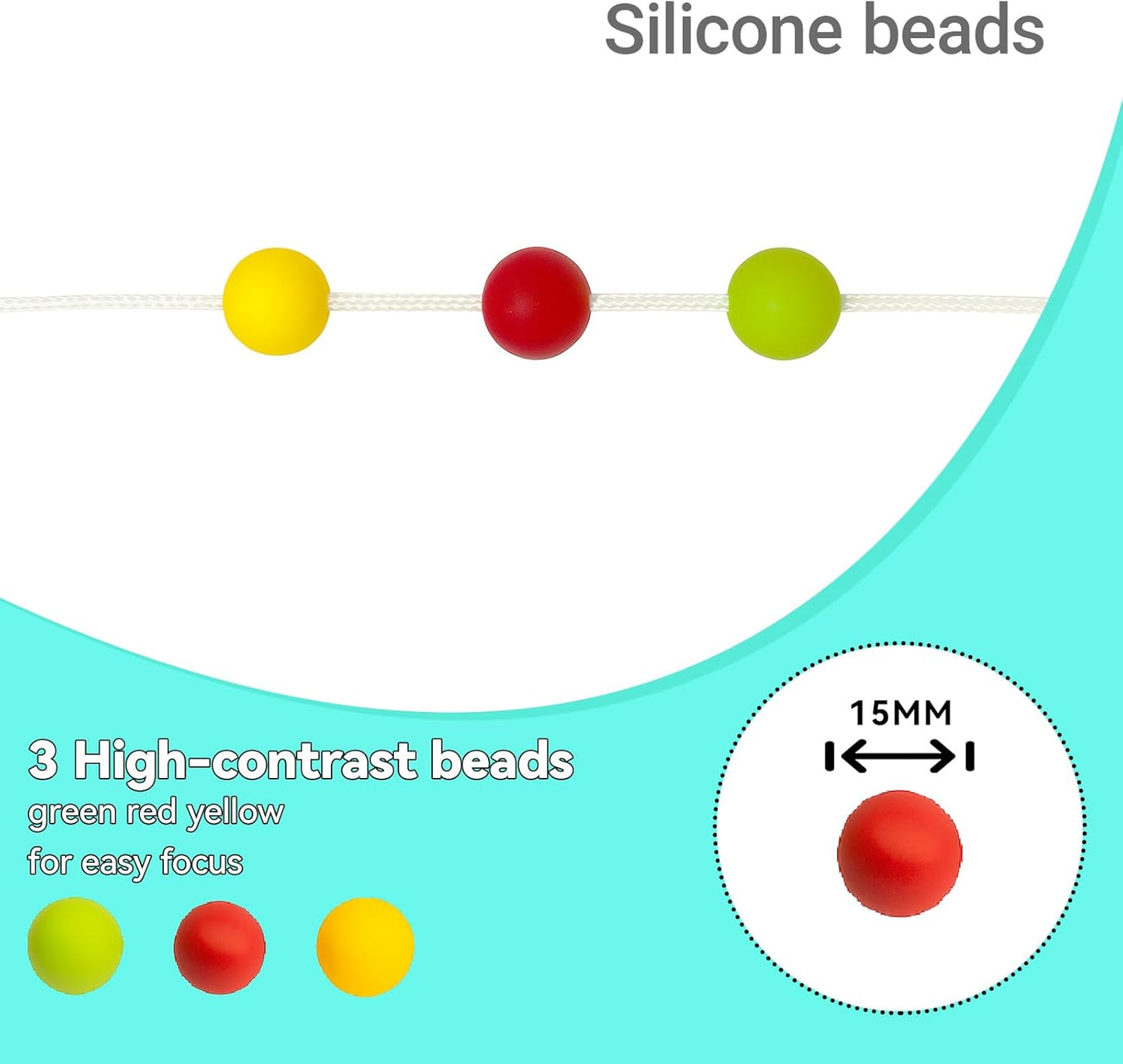 Vision Convergence Training Tool - 6 Foot with 3 Beads for Enhanced Athletic Performance