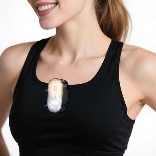 Zewdov 500LM Ultra Bright Mini Clip-on Flashlight Rechargeable, 10 Modes Hands-Free Pocket EDC Flashlights, Waterproof Small Keychain Flashlight, Running Lights for Runners/Emergency/Work/Walking
