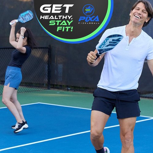PIXA Mindrush T-700 Carbon Fiber 20mm Pickleball Paddle, Intermediate Racket/Advanced Racquet Super Long Handle 5.5 Inches: High Grit/Surface Friction/Great Gift!