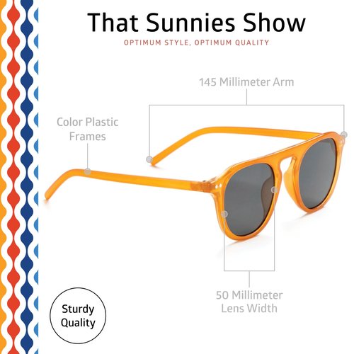 OPTIMUM OPTICAL Trendy Round Framed UV Protective Sunglasses for Women and Men - That Sunnies Show