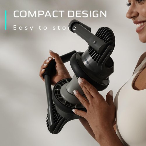 BERTER Fitness Ab Roller Wheel Abdominal Trainer Roller Workout Equipment for Home and Gym Exercise Roller for Men and Women (Grey) (Grey)