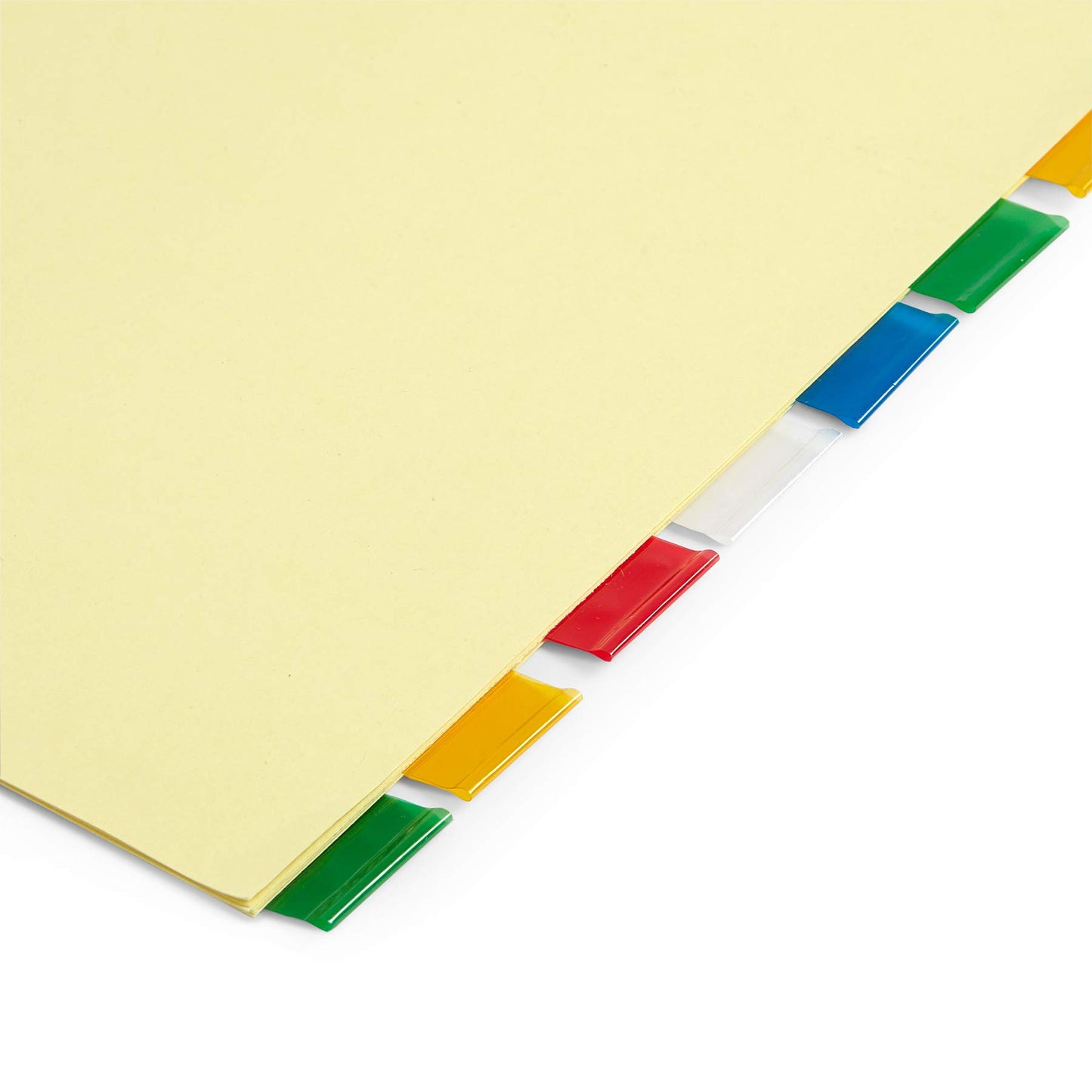 Blue Summit Supplies 8-Tab Binder Dividers, Manila Paper with Insertable Colored Plastic Tabs, Reinforced 3 Ring Dividers with Perforated Paper Tab Inserts, 48 Sets