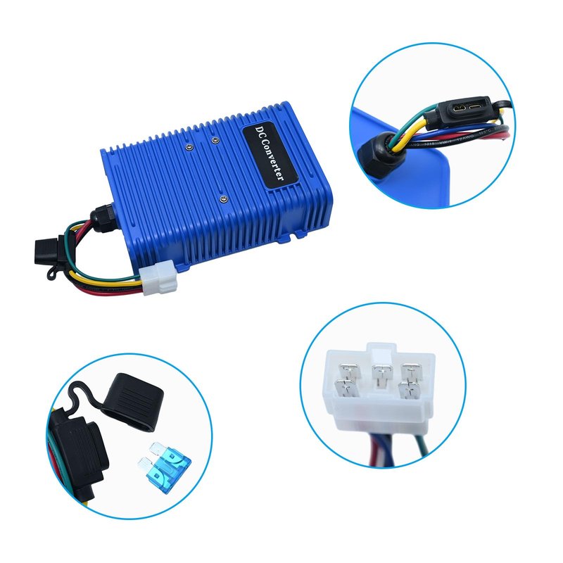 360W 30A Golf Cart Voltage Regulator Converter 48V 36V to 12V Converter Regulator DC Power Reducer Compatible with EZGO Club Car