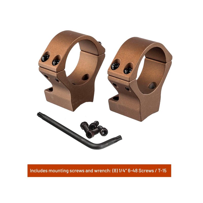 Talley X-Bolt Scope Mounts - HC740735 30mm Tube Diameter Medium Hells Canyon Mounting Rings - F .540", R .615" Height - Compatible with Browning X-Bolt Rifles