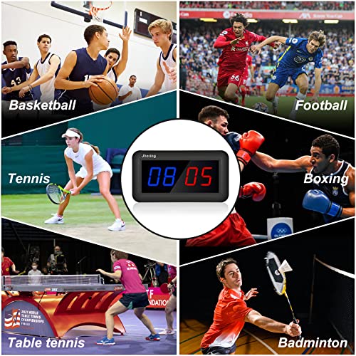 Portable Electronic Scoreboard with Remote - Blue/Red