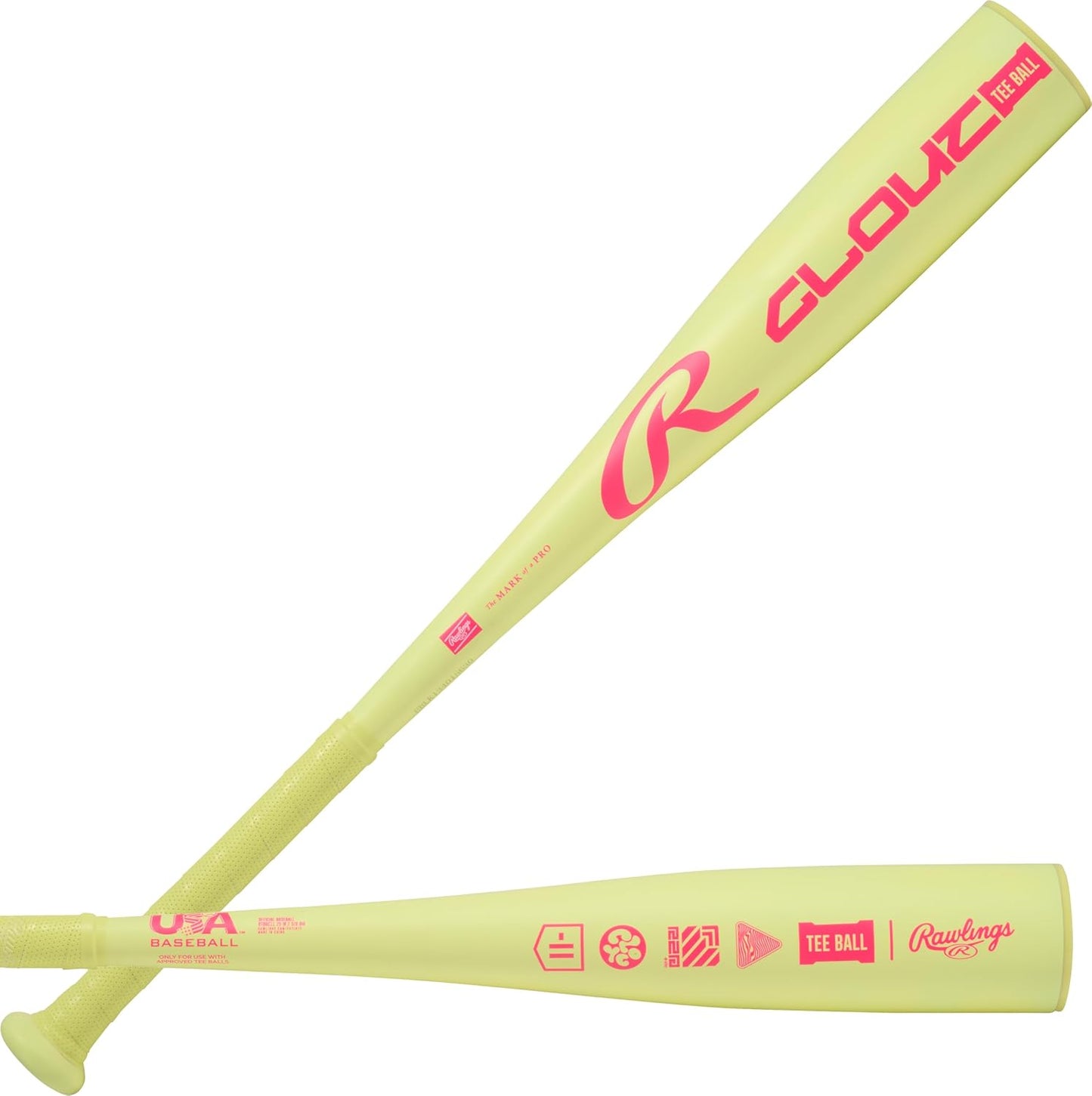 Rawlings Clout Ai T-Ball Bat -11 Drop | 2 5/8" Barrel | Durable 1-Piece Alloy Design