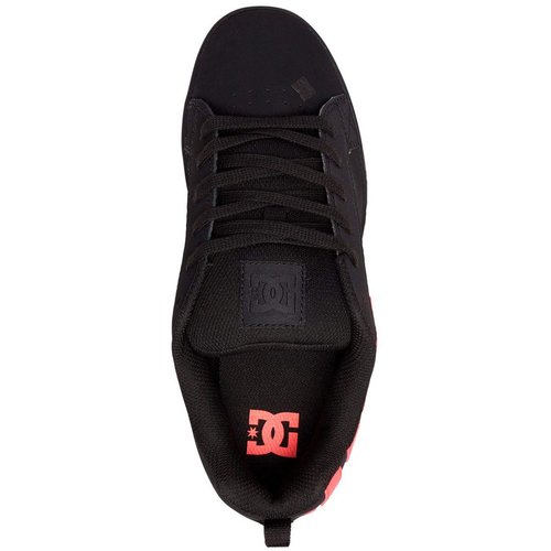 DC womens Court Graffik Low Top Casual Skate Shoe, Black/Hot Pink, 10.5 US