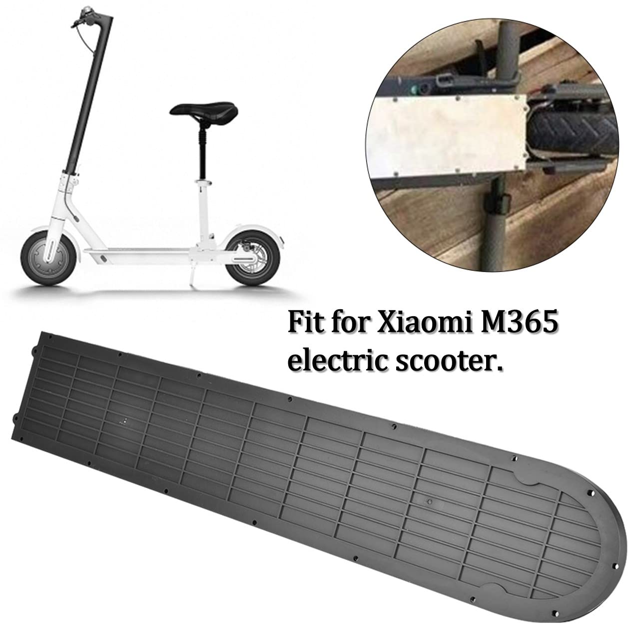 Scooter Bottom Battery Cover, Firm Battery Cover Guard Plate, M365 Scooter Anti Skid Battery Guard, Bottom Plate Electric Scooter Bottom Battery Cover, for M365 Electric Scooter