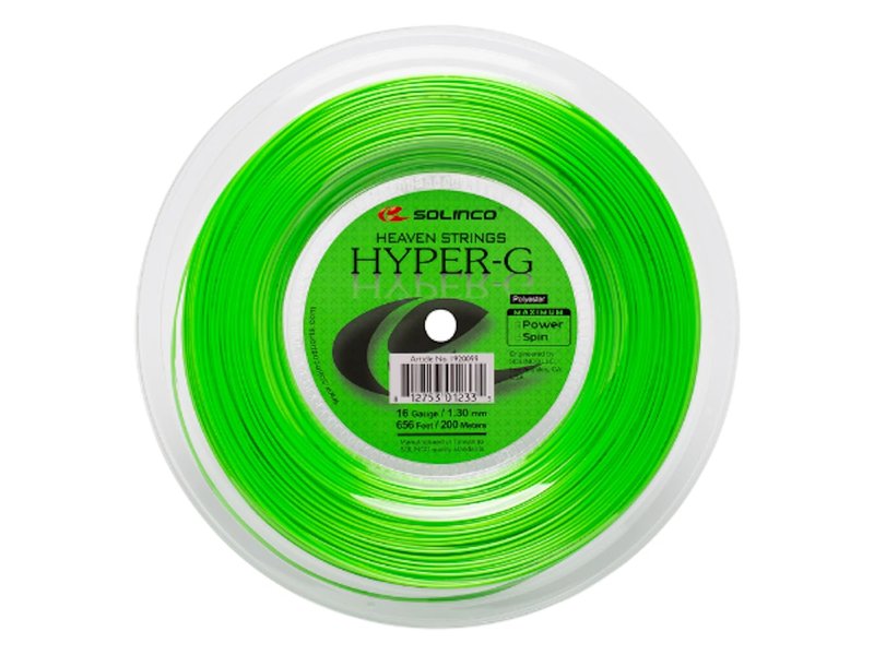 Solinco Hyper-G Co-Polyester Tennis String Reel 656 ft / 200 m Extreme Spin, Power & Control - TruTension Technology, Durable High-Performance Polyester,15L