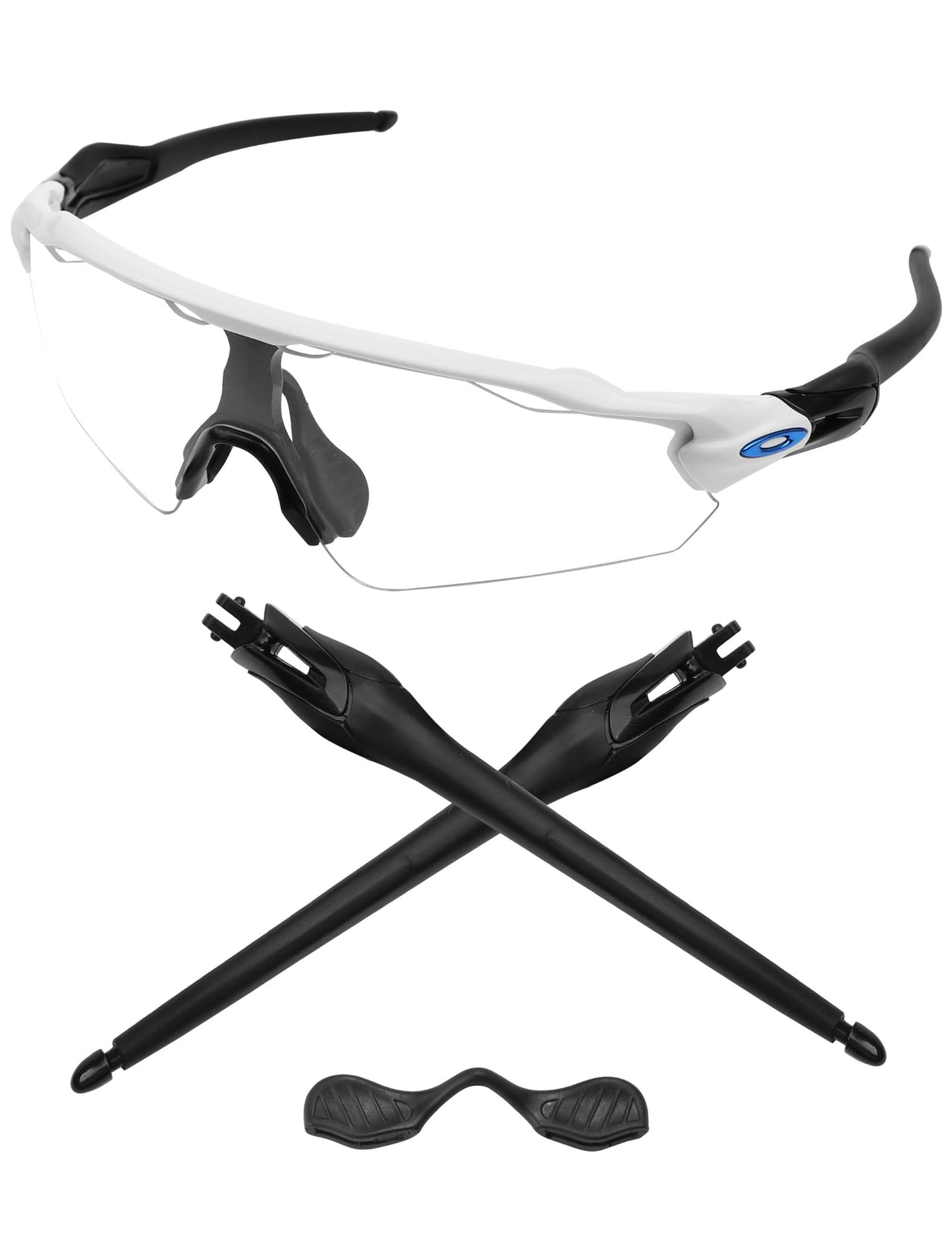 Eye Opening Stuff Replacement Black Temples Arms For Oakley Radar EV Path OO9275 Sunglasses - Black