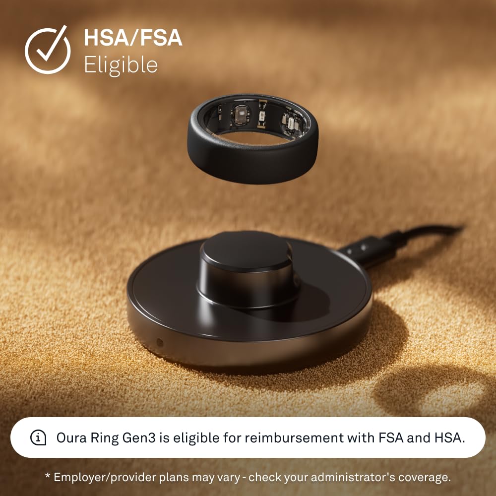 Oura Ring Gen3 Charger - Size 6 - Full Battery Charge in 60-80 Minutes - Charging Dock and USB-C Cable