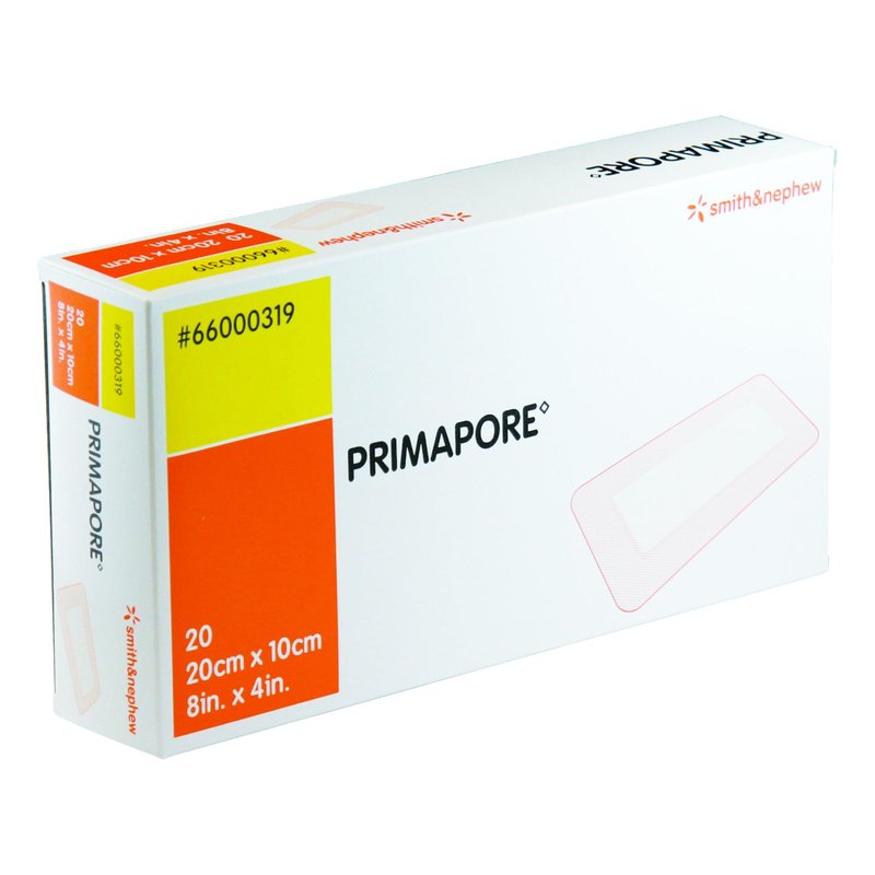 Smith & Nephew Primapore White Polyester Nonwoven Island Dressing Sterile 4 x 8" 20 per Box