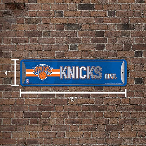 NBA Basketball Metal Street Sign - 4" x 15" Durable Aluminum