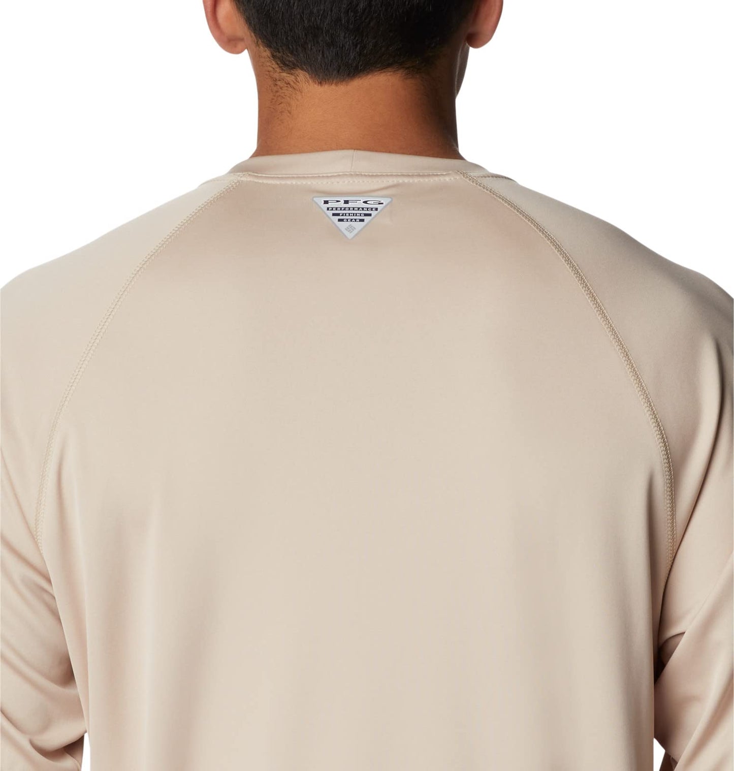 Columbia Men's Terminal Tackle Long Sleeve Shirt, Ancient Fossil/Carbon Logo, 5X Tall