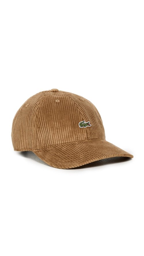 Lacoste Unisex Cotton Velour Cap, Date Brown, One Size