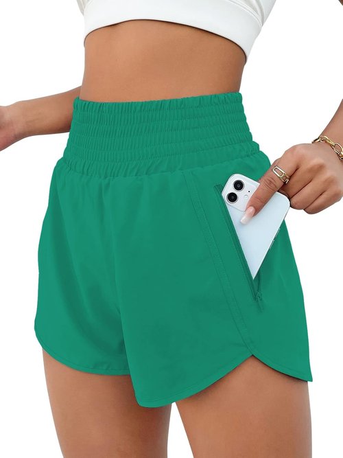 BMJL Women's Athletic Shorts - High Waisted Running Shorts with Pocket | 2.5" Sporty Gym Workout Shorts
