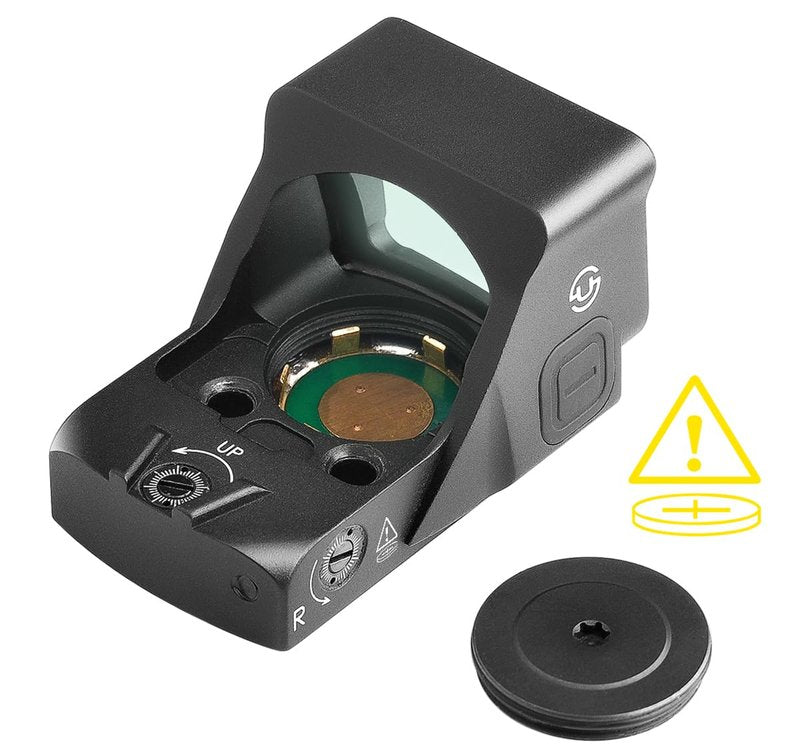 Zulisy OWL 3 MOA Green Dot Sight, for Doctor/Viper Footprint Optics Ready Cut EDC Pistol, Shake Awake 1x24mm Full Size Open Reflex Scope, with Picatinny Rail M1913 Rifle Mount Adapter Plate