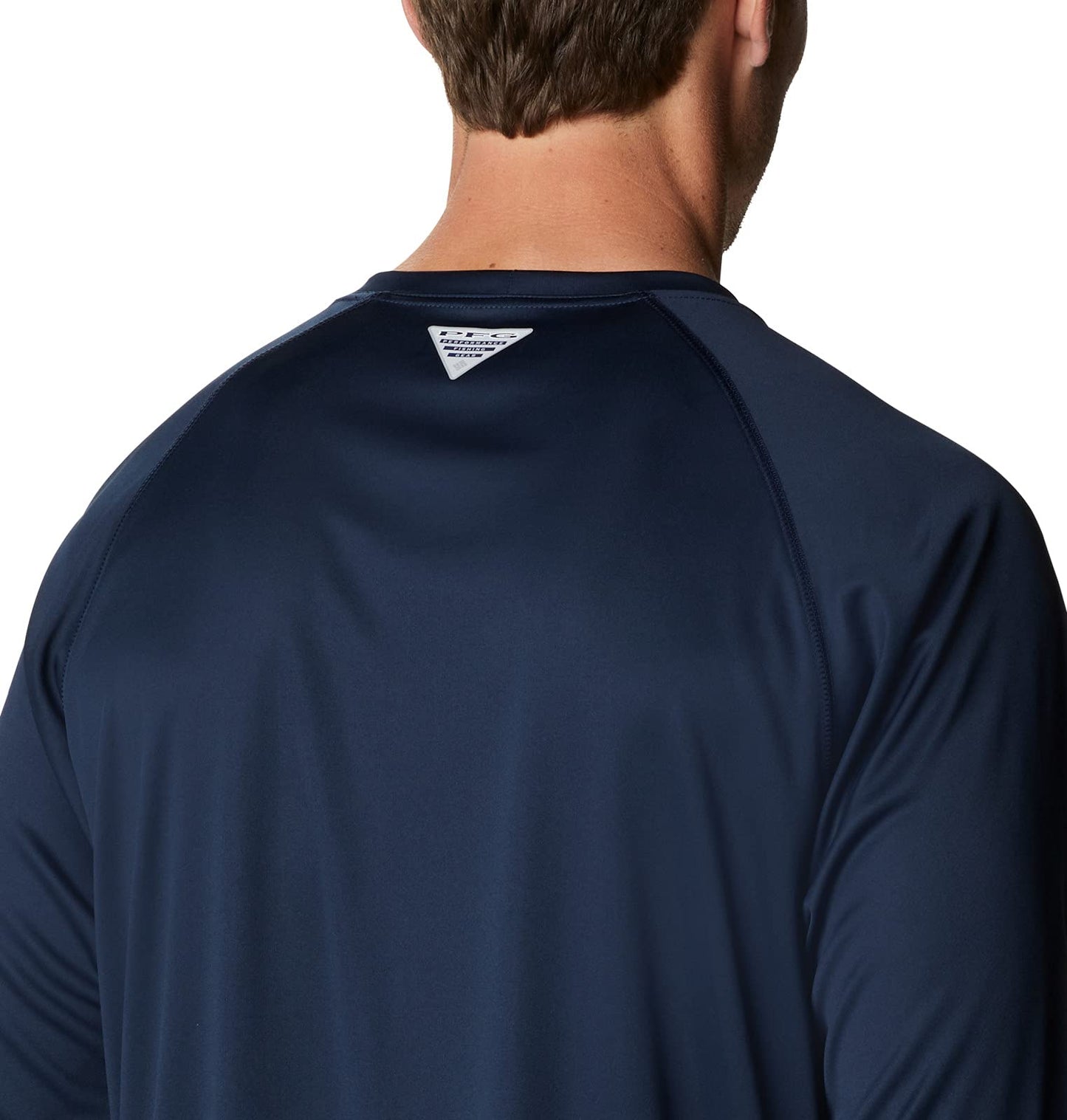 Columbia Men's Terminal Tackle Long Sleeve Shirt, Collegiate Navy/White Logo, XLT
