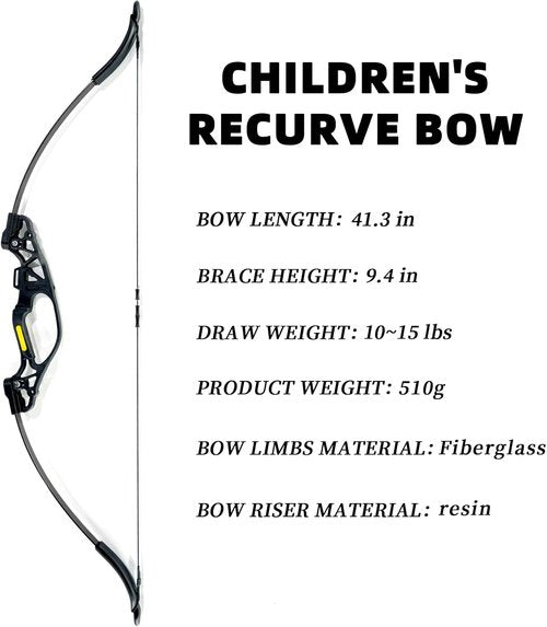 40" Archery Set - Youth Bow and Arrow for Beginners | Adjustable 10-15 lbs for Training & Skill Improvement