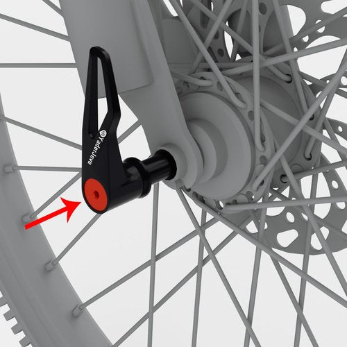 Thread Pitch 1.0mm Bicycle Hub Thru Axle Adapter Boost Forks Quick Release Thru Axle with Handle (12mm x 124mm Length)