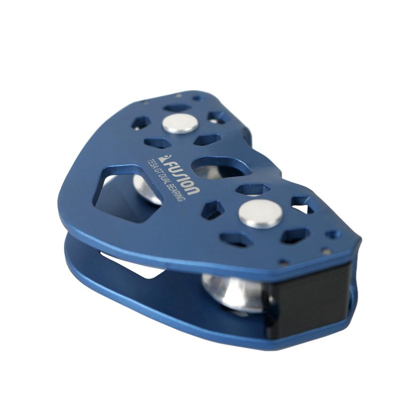 Fusion Speed Pulley, Climbing Pulleys for Backyard Zipline, Hauling, Rigging - New and Improved Climb Tesa Speed Aluminum Zip Line Blue