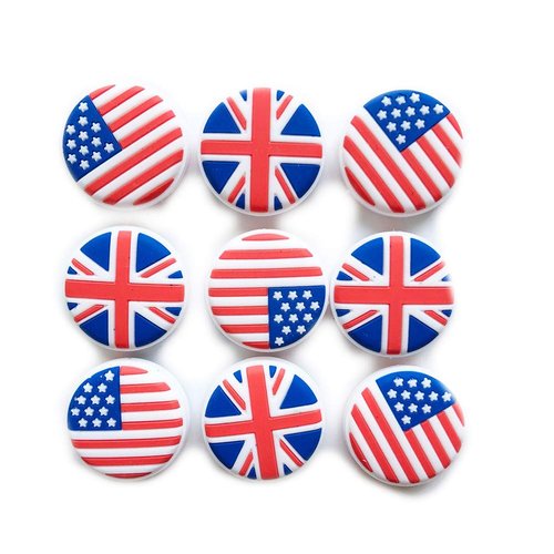 Amosfun 6PCS Tennis Racket Vibration Silicone American Flag Tennis Racquet Shock Absorbers Tennis Racket Strings Dampers for Player
