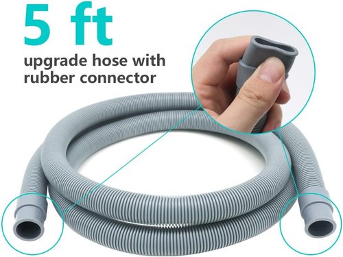 Marine Bilge Pump Hose - 3/4 Inch Plumbing Kit with 90-Degree Elbow & Stainless Steel Clamps | 5 FT Long