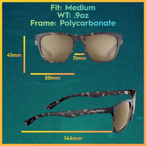 Flying Fisherman Fowey Polarized Sunglasses for Men, Women, Fishing, Boating, Outdoor Sports, 100% UV Protection