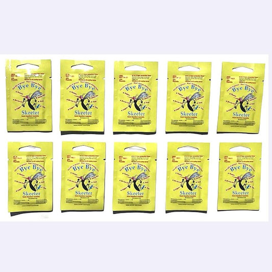Bye Bye Skeeter Insect Repellent,Towellette Wipes DEET Free 20% Picaridin (10 Pack) Tell Your Bye Bye Skeeter Story