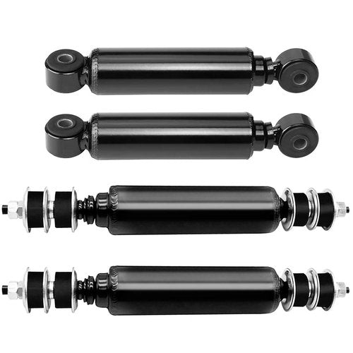 Club Car Front and Rear Shocks for Golf Cart - DS & E 1988-up, Precedent G&E 2004-up (2 Front + 2 Rear) - Replace OEM: 1014235, 1014236, 1010991, 1015813, 1013164