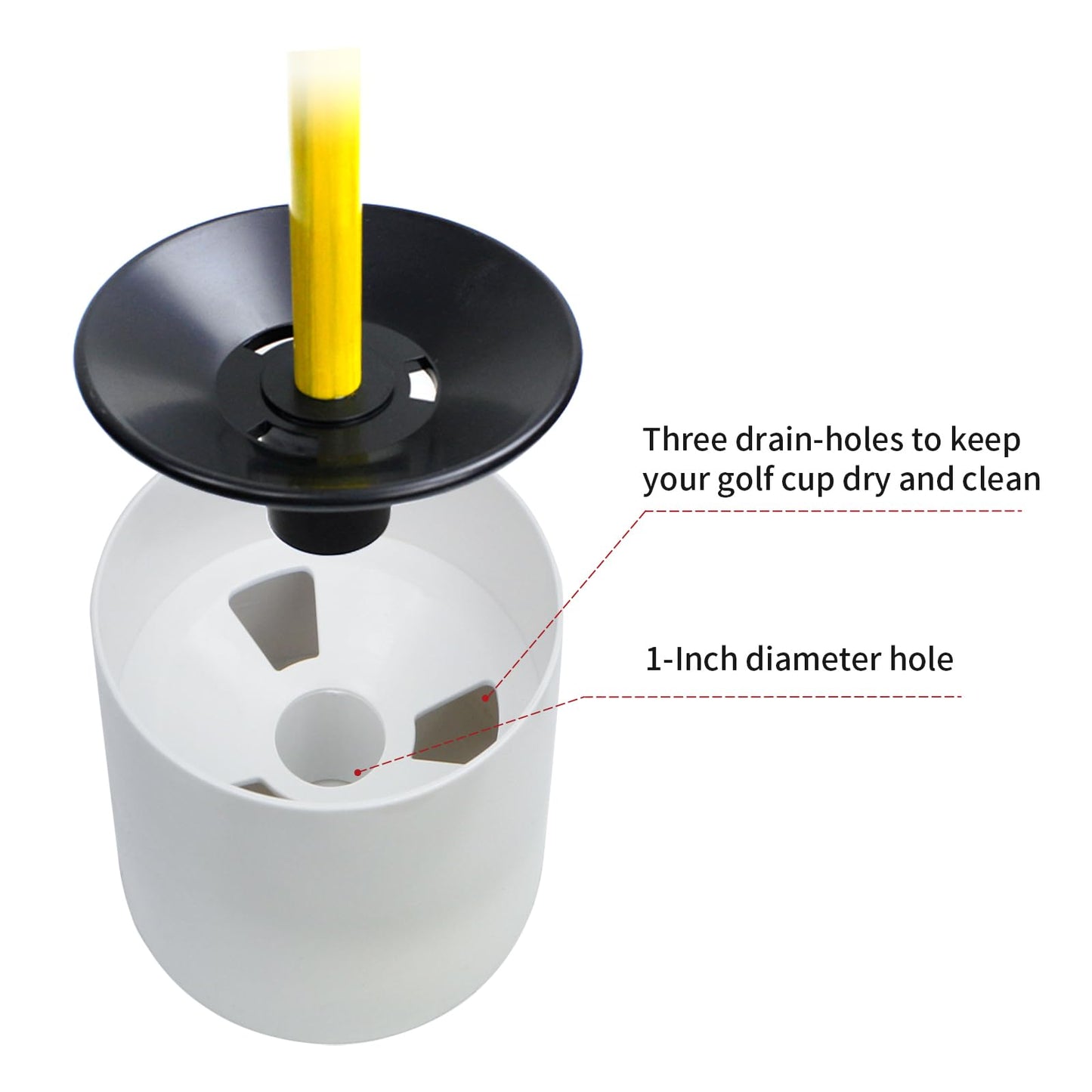 Crestgolf 4PCS Golf Hole Cup,Accessories for Backyard Practice Putting Green, ABS Plastic Golf Putting Cup for Outdoor,Fits PGAL|PGA|USGA Regulations, Dimension 4" Depth, Diameter 4 1/4 inches