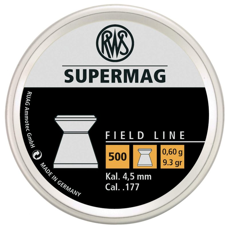 Rheinisch-Westfalische 2315042 RWS Supermag 2315042 Air Gun Ammo .177 Field Line