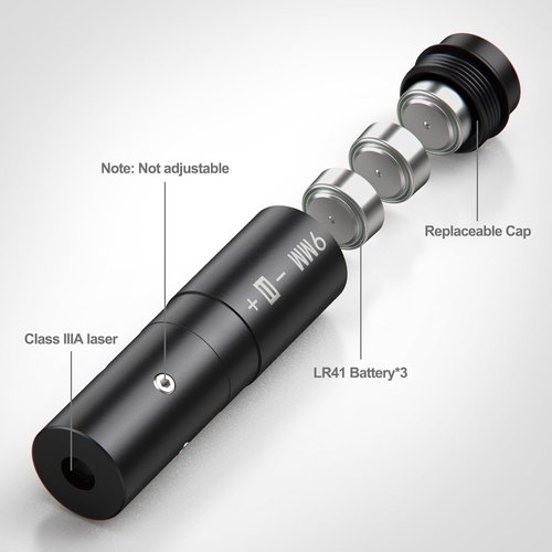 Feyachi Bore Sight 9mm Red Dot Laser - Precision Zeroing Tool with 3 Battery Sets