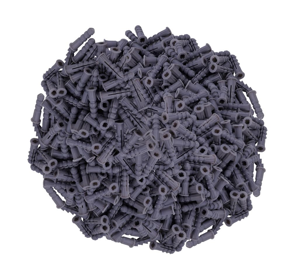 200 Pcs Premium Quality Plastic Drywall Wall Anchors (Screws No Included),Bulk Pack #6x1