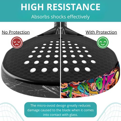 Padel Frame Protector - Padel Racket Protector Urban Graffiti Style - Padel Accesories - Padel Racket Protector - Made in Spain - Dimensions 450 x 51 mm