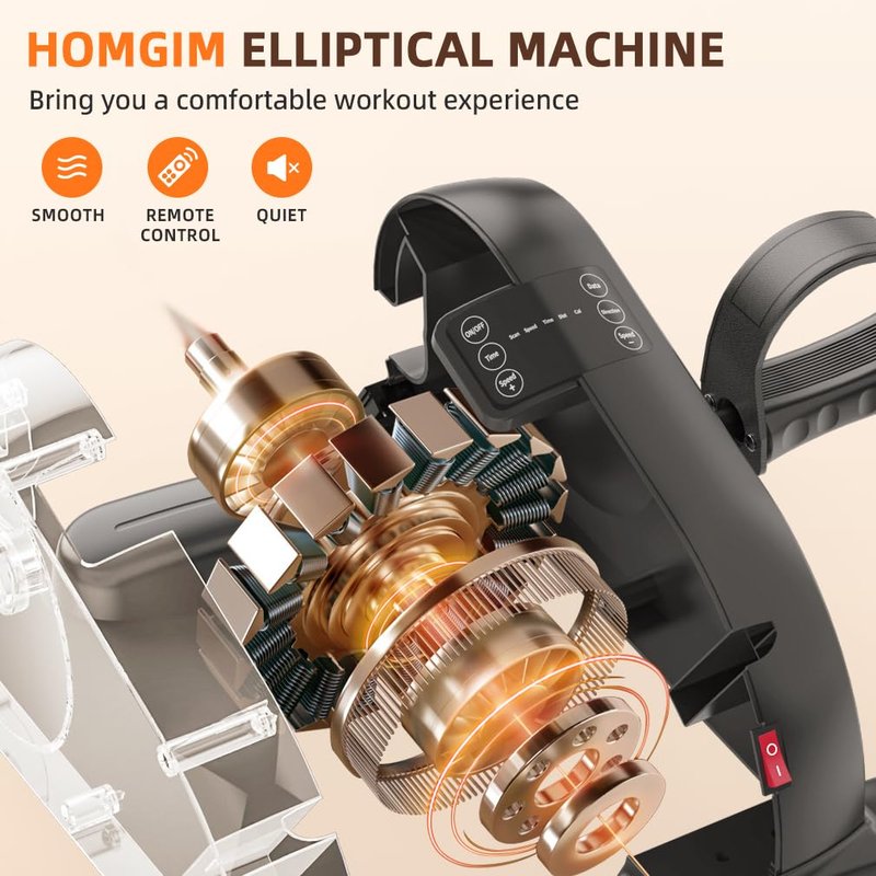 Under Desk Elliptical, Elliptical Machines for Home Use Seated Elliptical Ellipse Leg Exerciser for Seniors Portable Elliptical Under Desk Bike Pedal Exerciser Exerciser for Seniors
