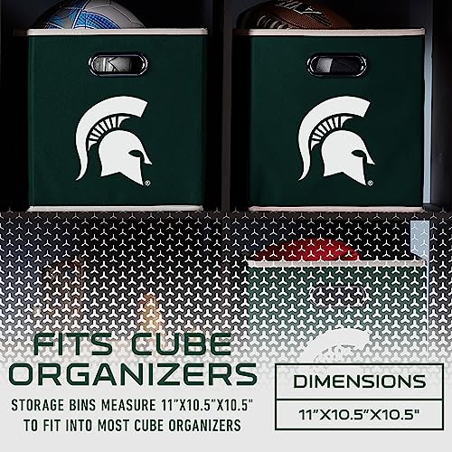 Michigan State Spartans NCAA Storage Bin - Collapsible Fabric Organizer for Home & Office