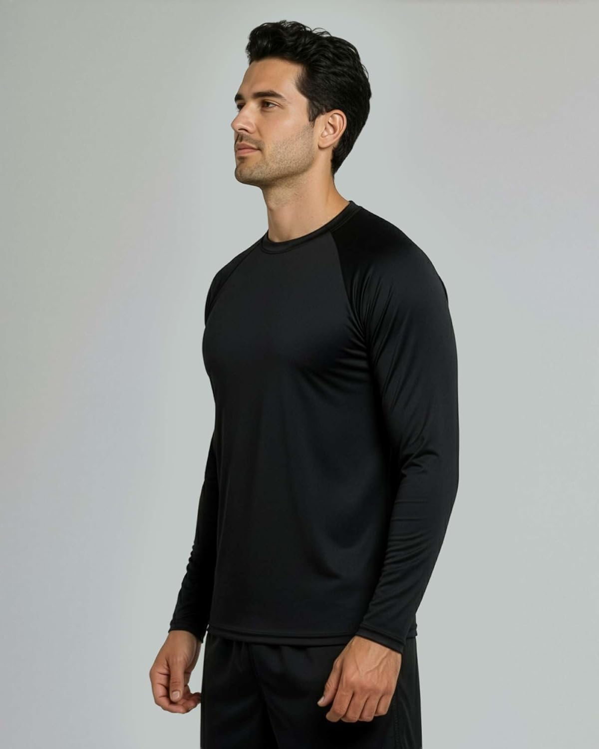 Real Essentials Long Sleeve Rash Guard Shirt - UPF 50+ UV Sun Protection for Men | Quick Dry, Big & Tall